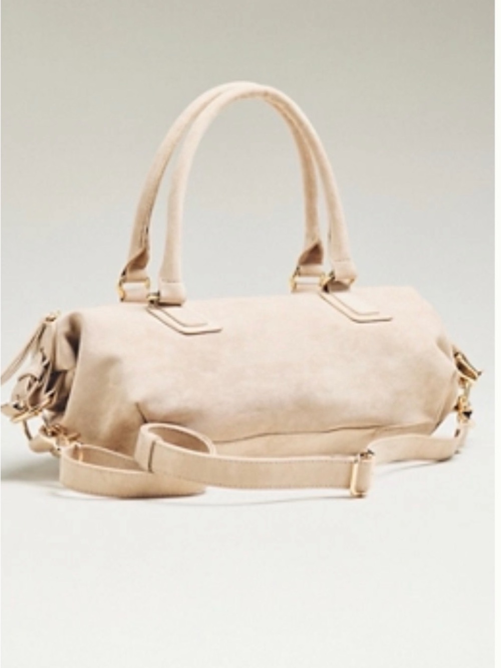 Anthropologie Artacho Large Faux Suede Slouchy Shoulder Bag/ Removable Strap